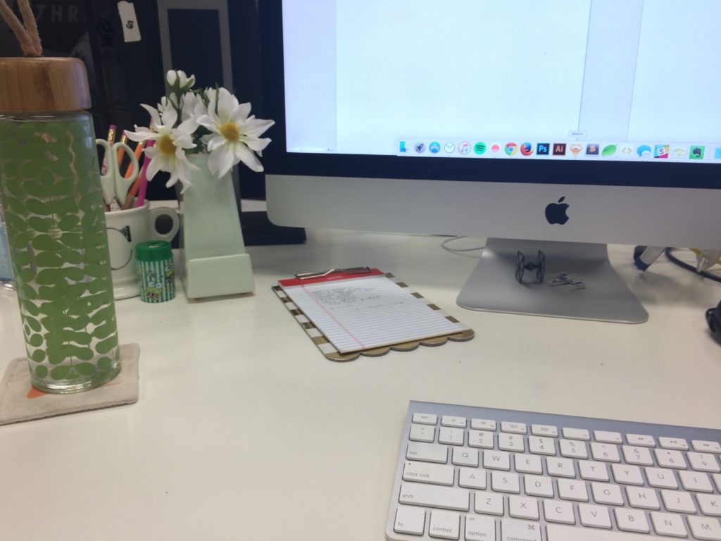 my desk at work