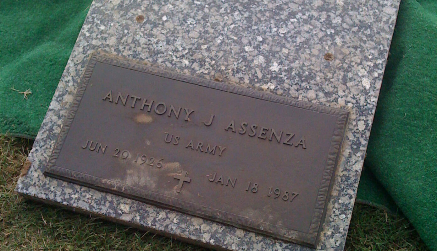 My Nana is buried right above him in the same grave.