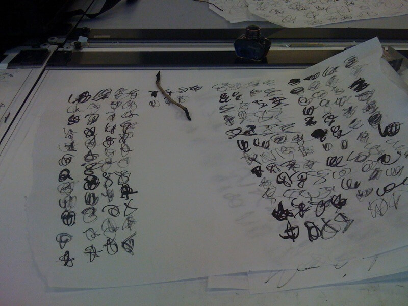 typography scribbles