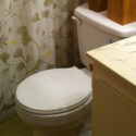 New toilet in the guest bathroom