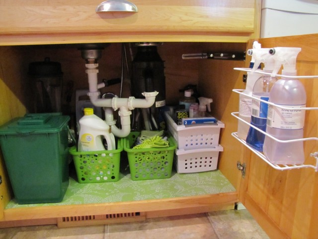 Under the kitchen sink photo from Sustainably Chic Designs