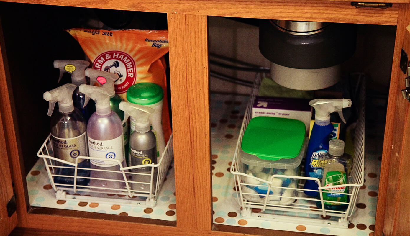Under the kitchen sink organization