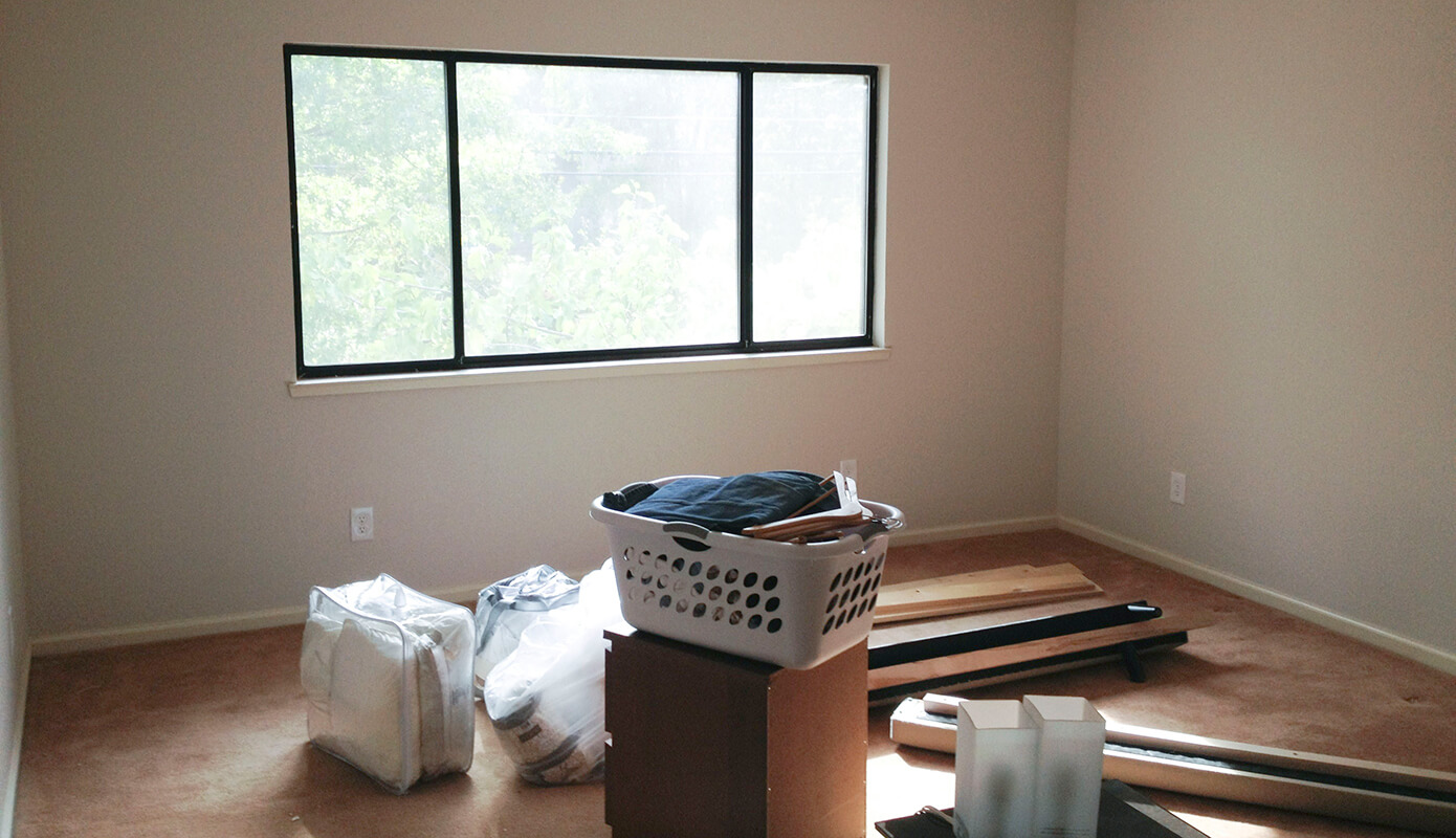 Master bedroom all painted