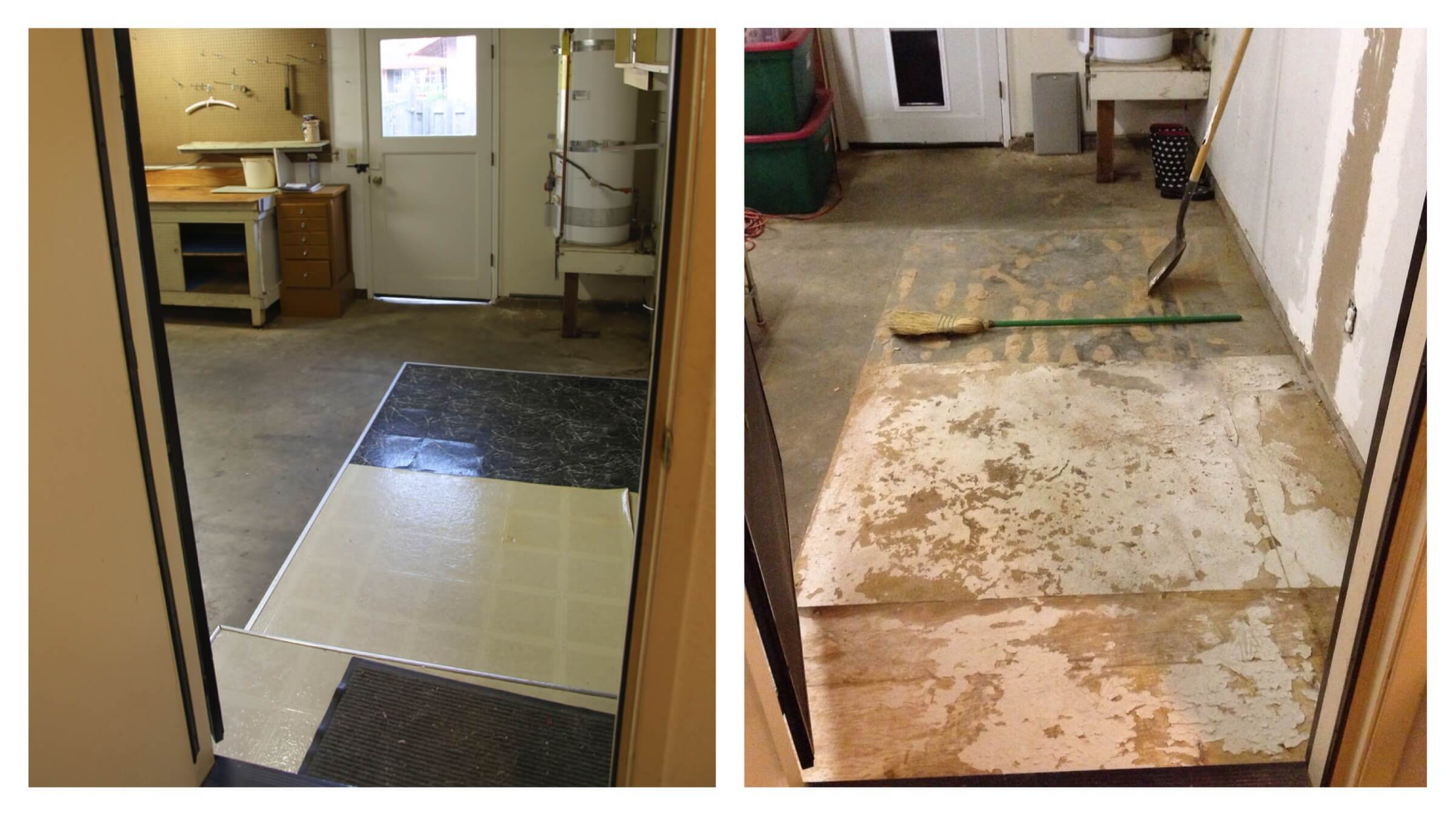 Before and After of the Garage Floor