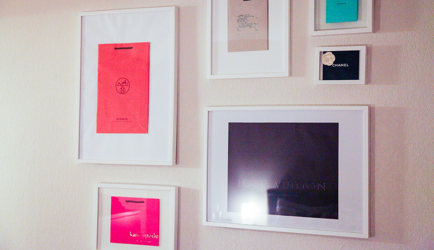 Luxury Shopping Bag Gallery Wall #thelovelygeek