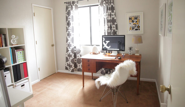 My Mid-Century Modern Nerdy Home Office #thelovelygeek
