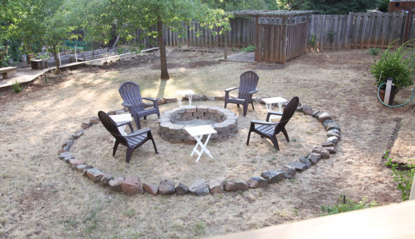 Old backyard fire pit