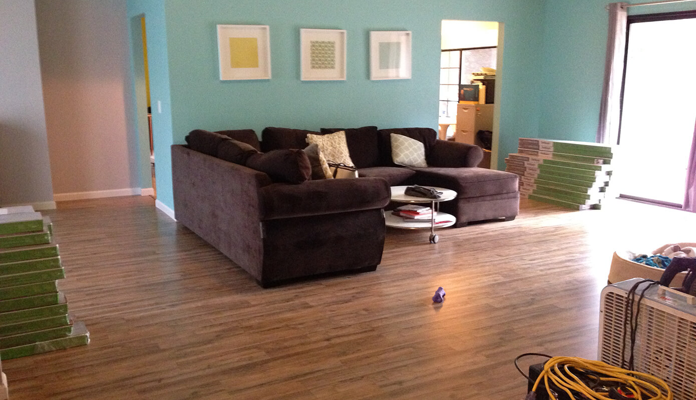 Day 1 of new flooring