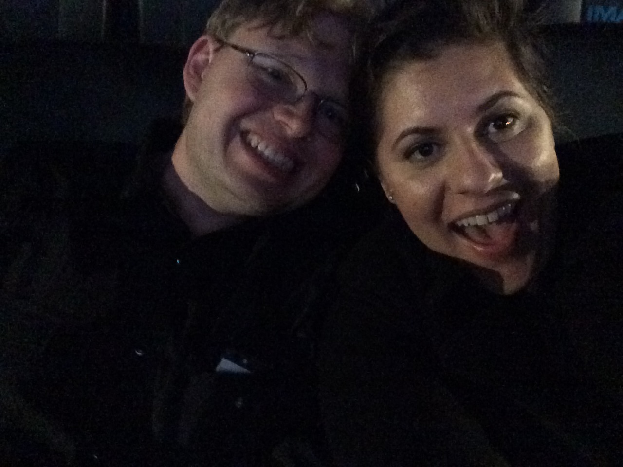 Joshua and I see at the movies for our anniversary