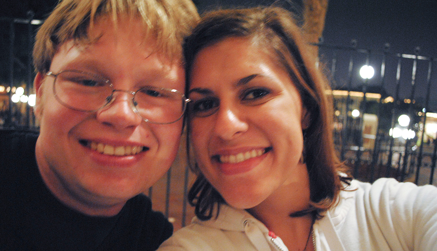 Selfie we took at Disneyland after we became engaged