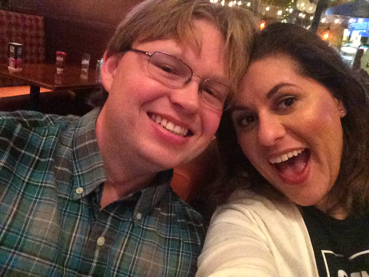 Joshua and I on Dani's birthday