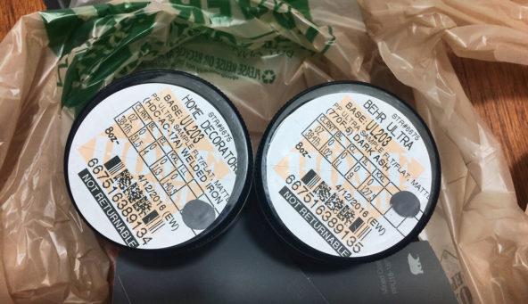 Paint samples for the She Shed #oneroomchallenge #thelovelygeek