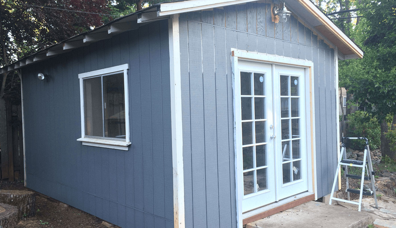 Partially Painted Shed #oneroomchallenge