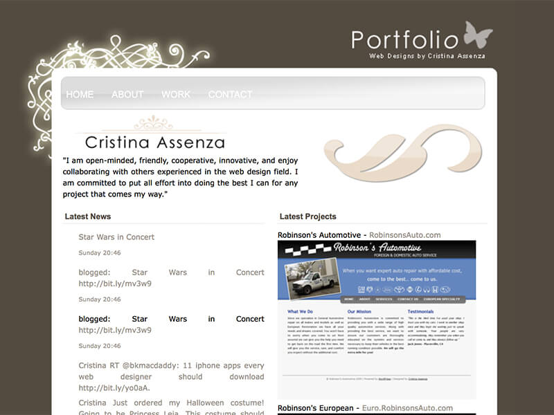 My very first portfolio site.