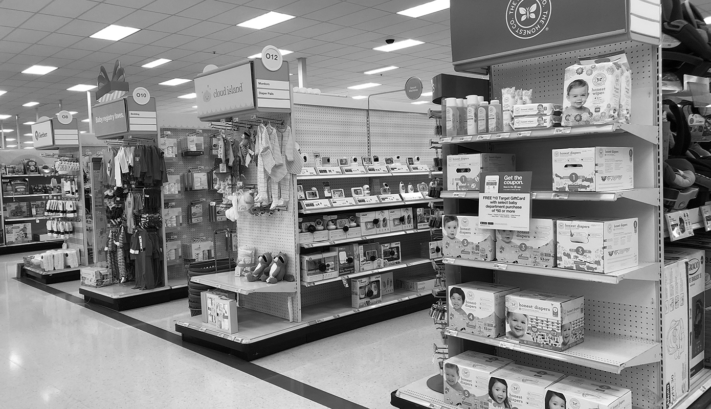The baby aisle at Target
