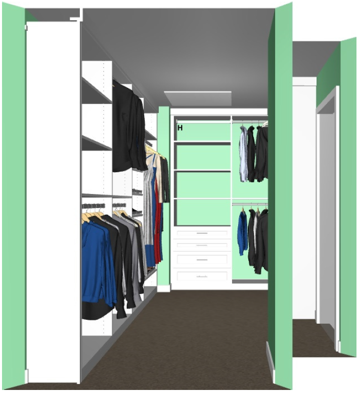 Closet rendering from CA Closets