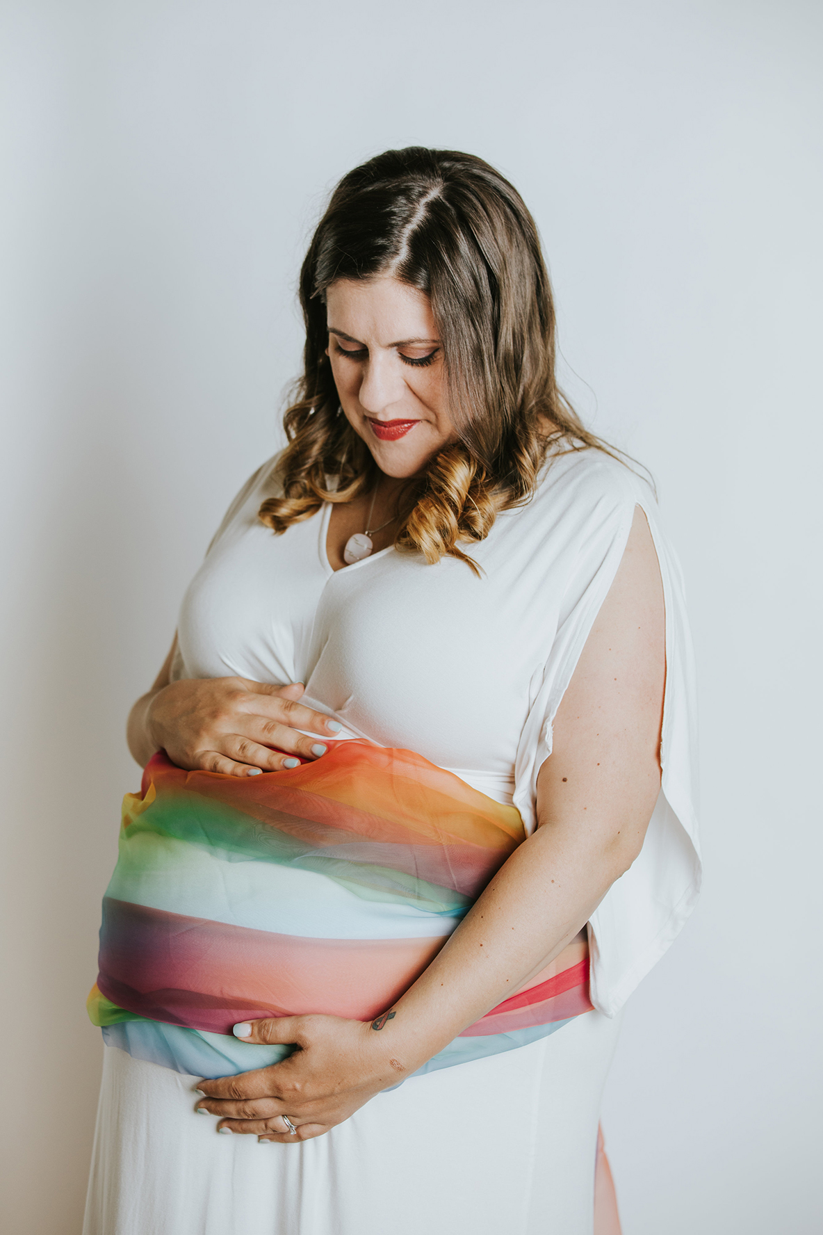 rainbow baby maternity photoshoot