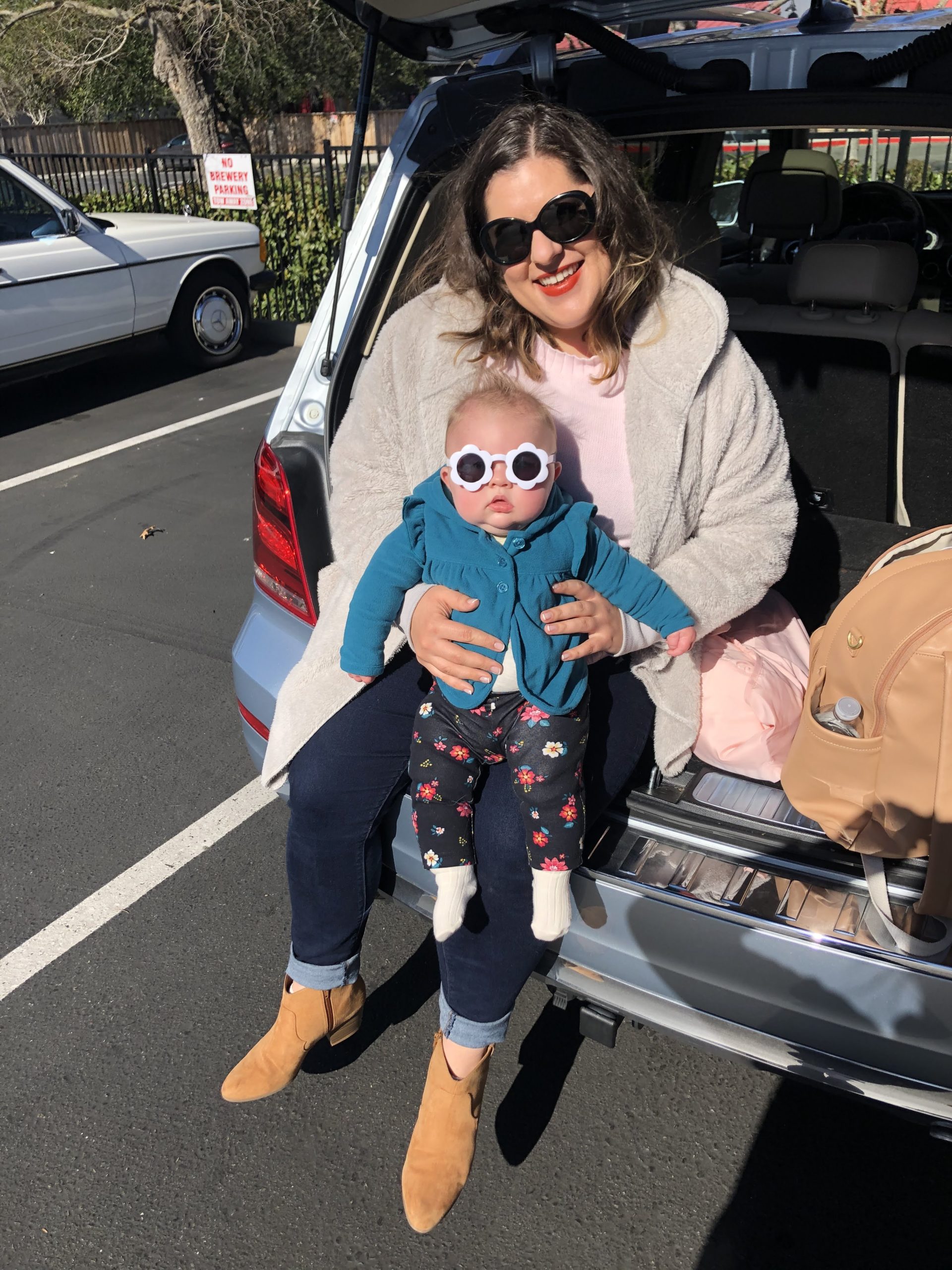 Lily and Mommy waiting for waffles