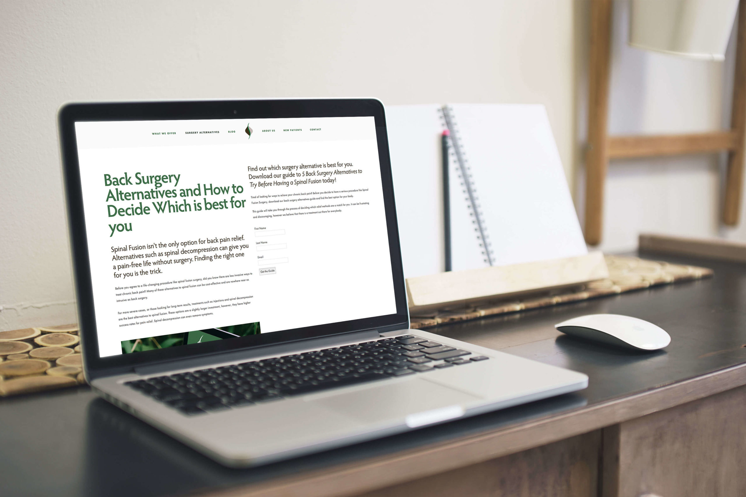 White paper landing page