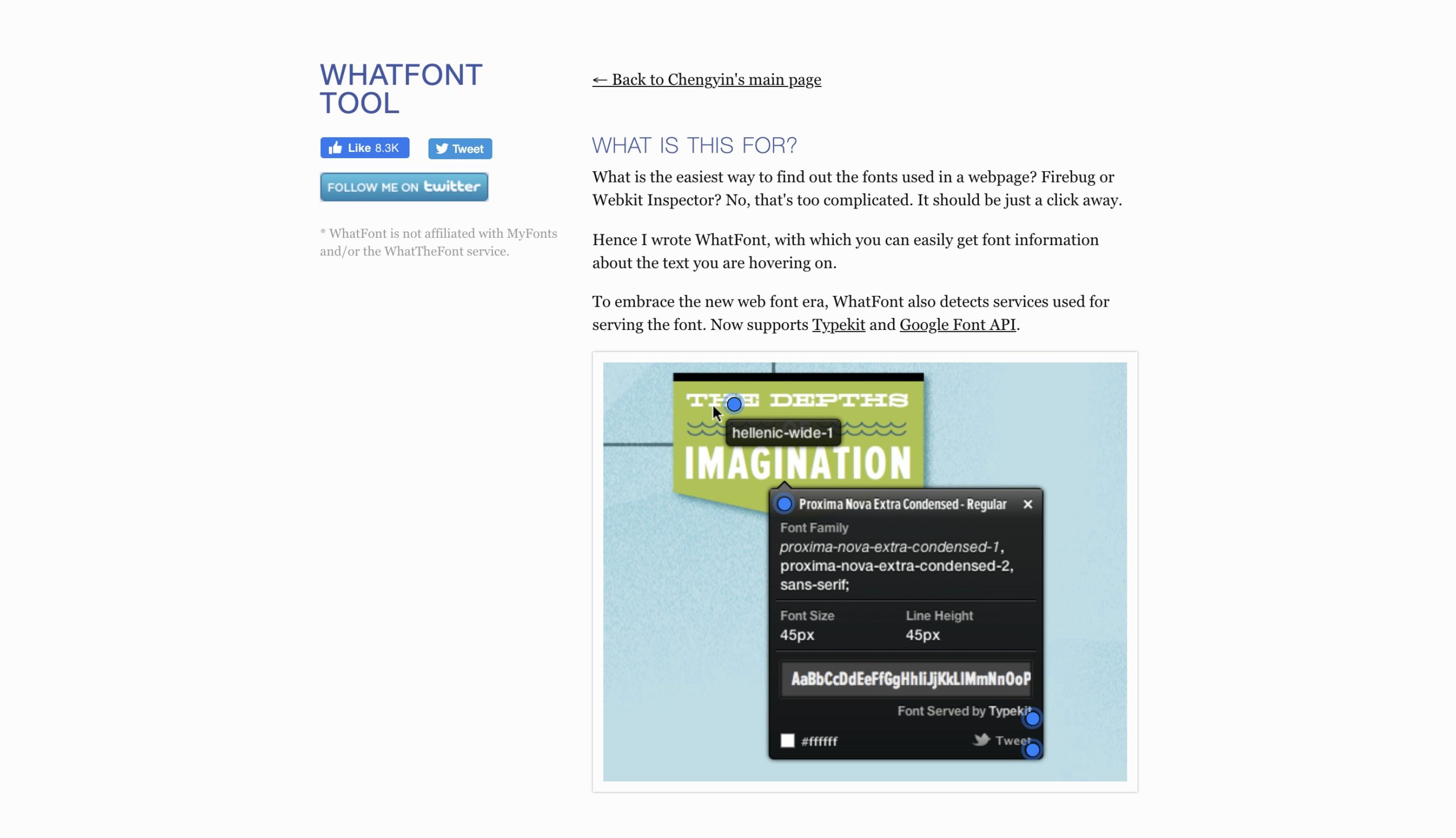 Find that Font - WhatFontIs - Chrome Extension 