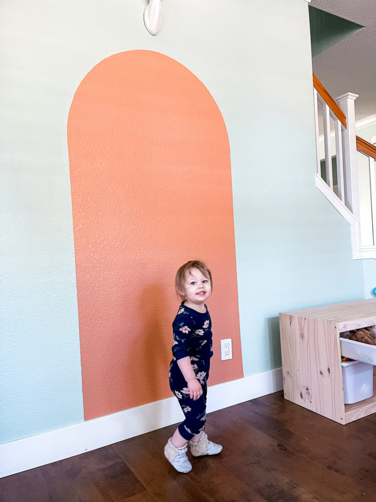 A Painted Arch Accent Wall for the Playroom - The Lovely Geek®