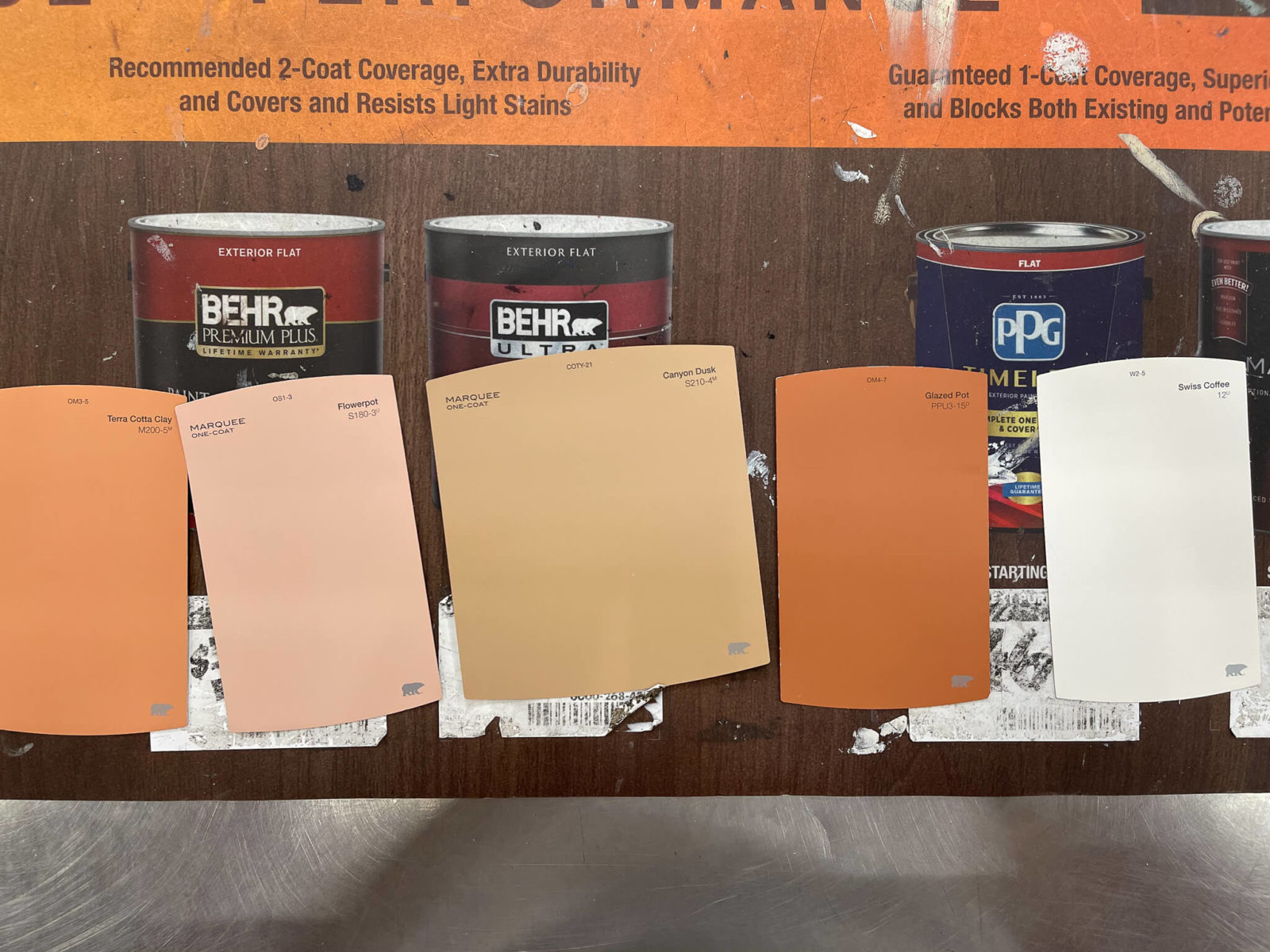 paint swatches from home depot