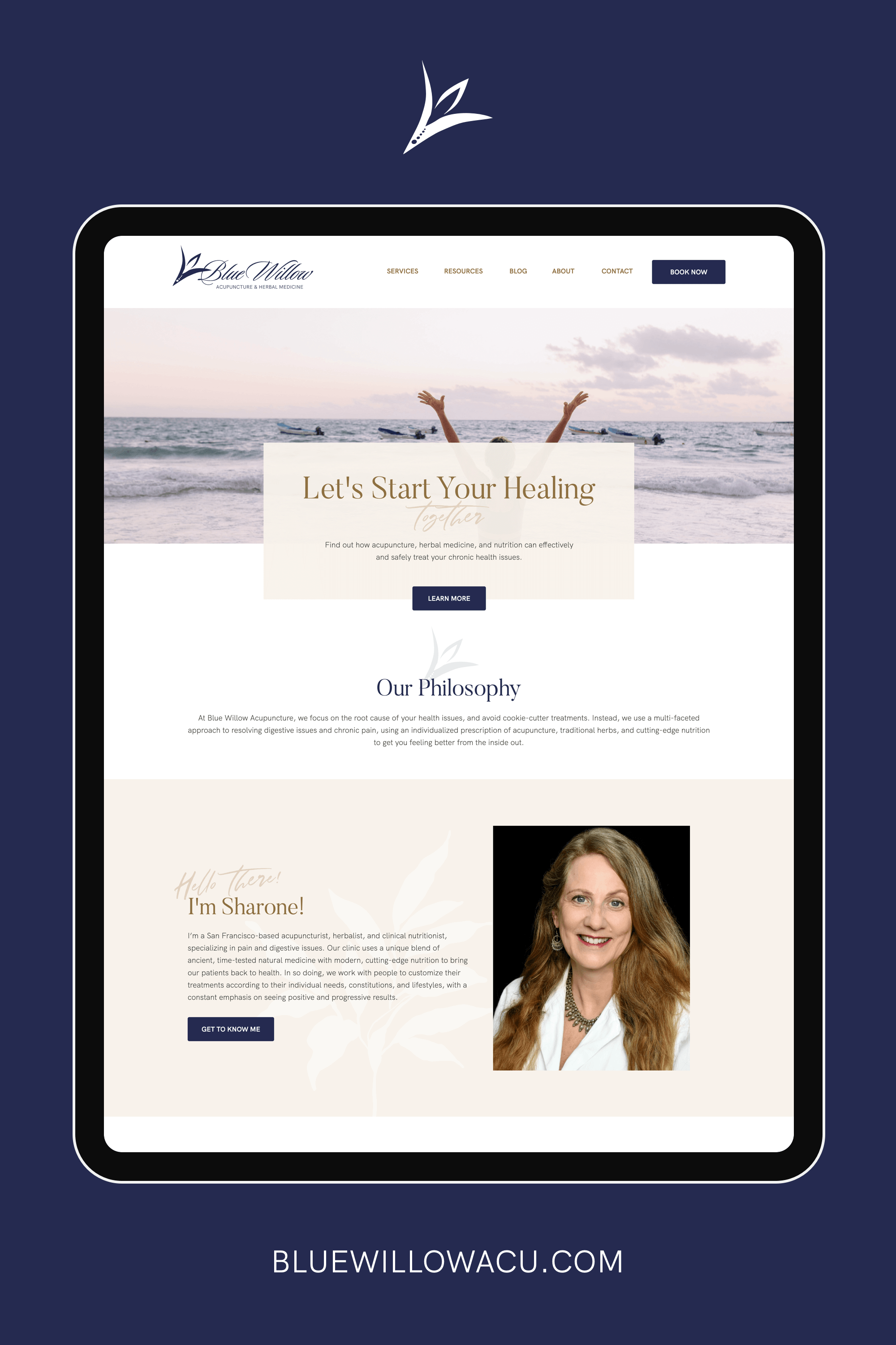 Website Design for Acupuncturist Sharone Franzen, LAc
